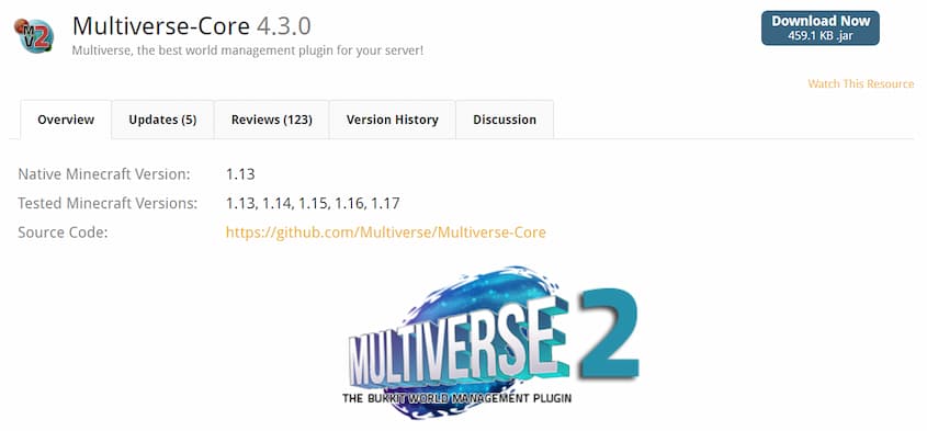 multiverse spigot page