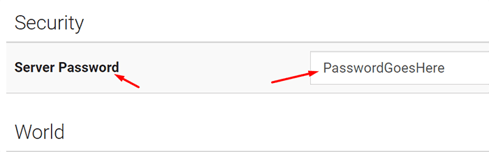 Terraria Password Field