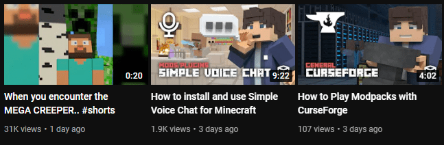 Minecraft videos