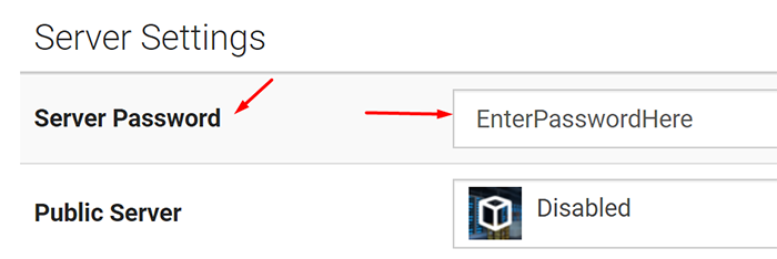 Factorio Password Field