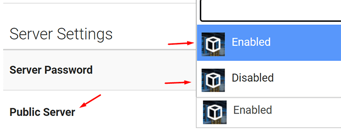 Factorio Visibility Dropdown