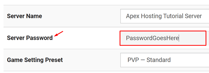 V Rising Password Main Panel