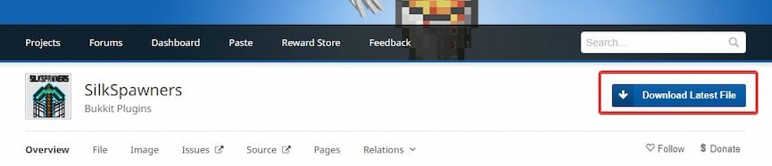 The plugin page on the bukkit website