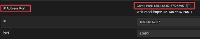 Dónde encontrar la dirección de su servidor en el panel
