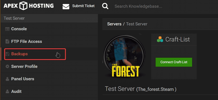 always make a backup before making changes to the server