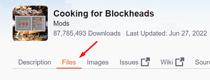 Cooking for Blockheads Files