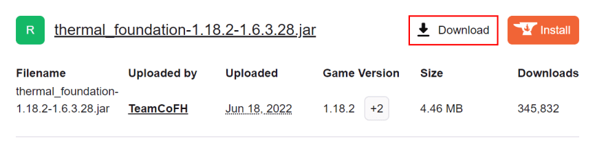 Thermal Foundation CurseForge Download
