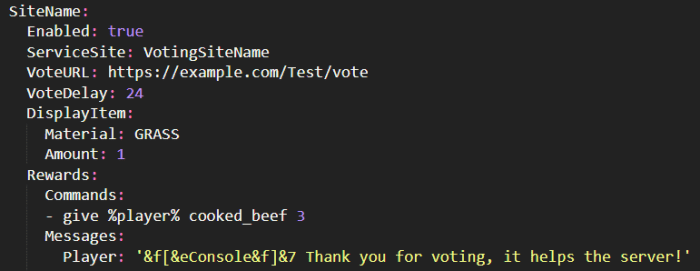VotingPlugin VoteSites