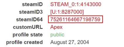 Steam64 ID