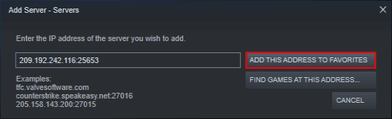 Steam Add Server