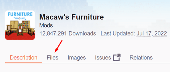 Macaw's Furniture Files