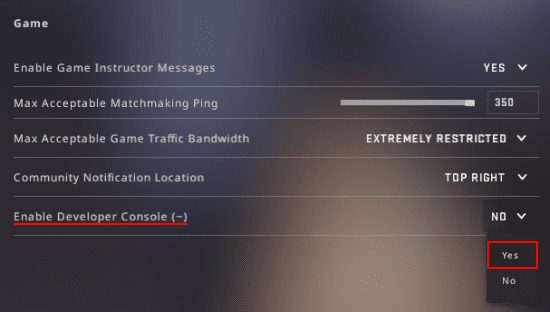 CS:GO Game Settings