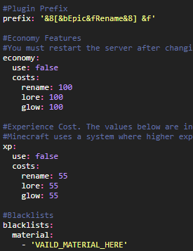 EpicRename Config.yml