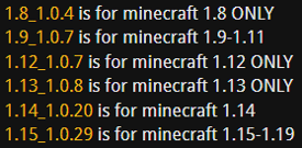 MoreMobHead Plugin Versions