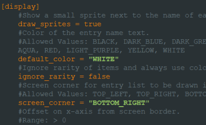 Pick Up Notifier Mod Settings