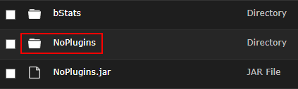 Minecraft NoPlugins Folder