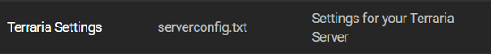 Terraria Server Settings