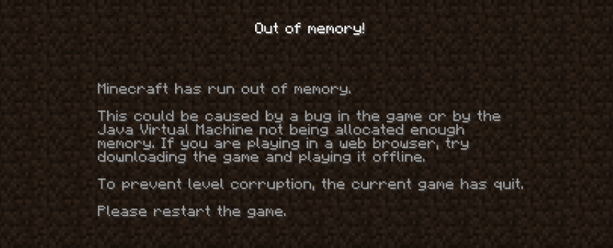 curse launcher minecraft memory problems