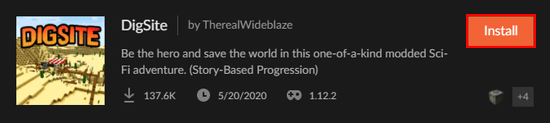 DigSite Modpack Installation
