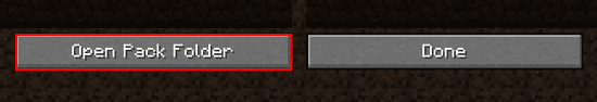 Minecraft Open Pack Folder