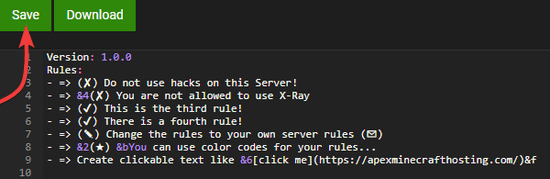 AcceptTheRules Minecraft Plugin - Apex Hosting