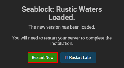 Seablock Rustic Waters Server Installation