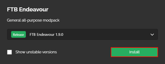 FTB Endeavor Install