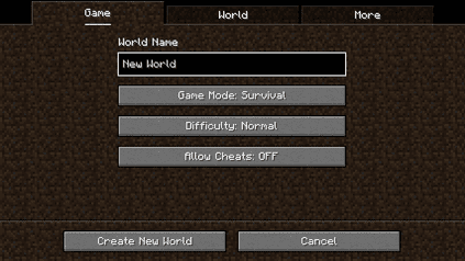 Minecraft 1.19.4 Create New World