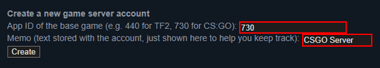 CSGO Create Server Login Token