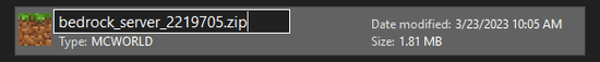 Bedrock World ZIP
