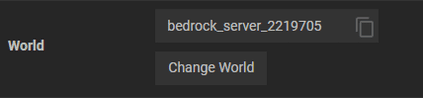 Bedrock Change World Server