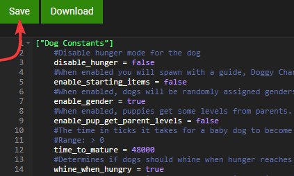 Doggy Talents Settings