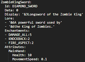 MythicMobs Item Settings