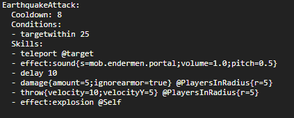 MythicMobs Skill Settings