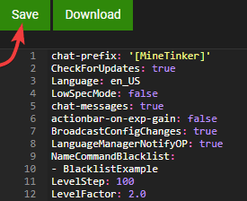 MineTinker Configuration