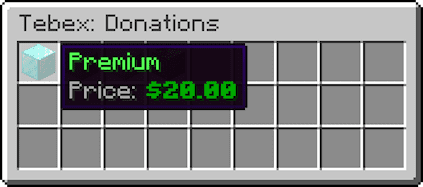 Minecraft Tebex GUI