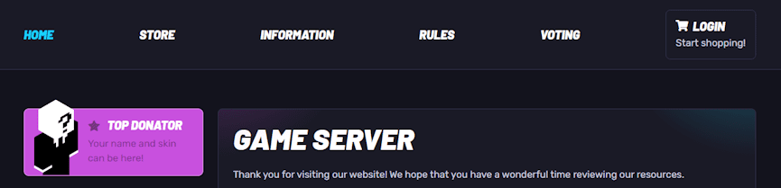 Tebex Webstore Themes