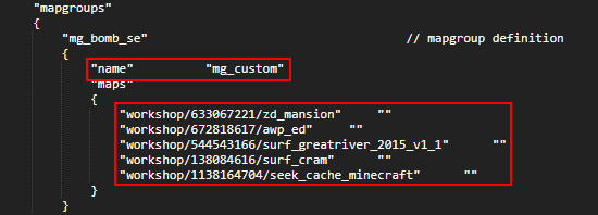 CSGO Workshop Mapcycle