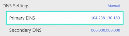 Nintendo Switch Primary Secondary DNS