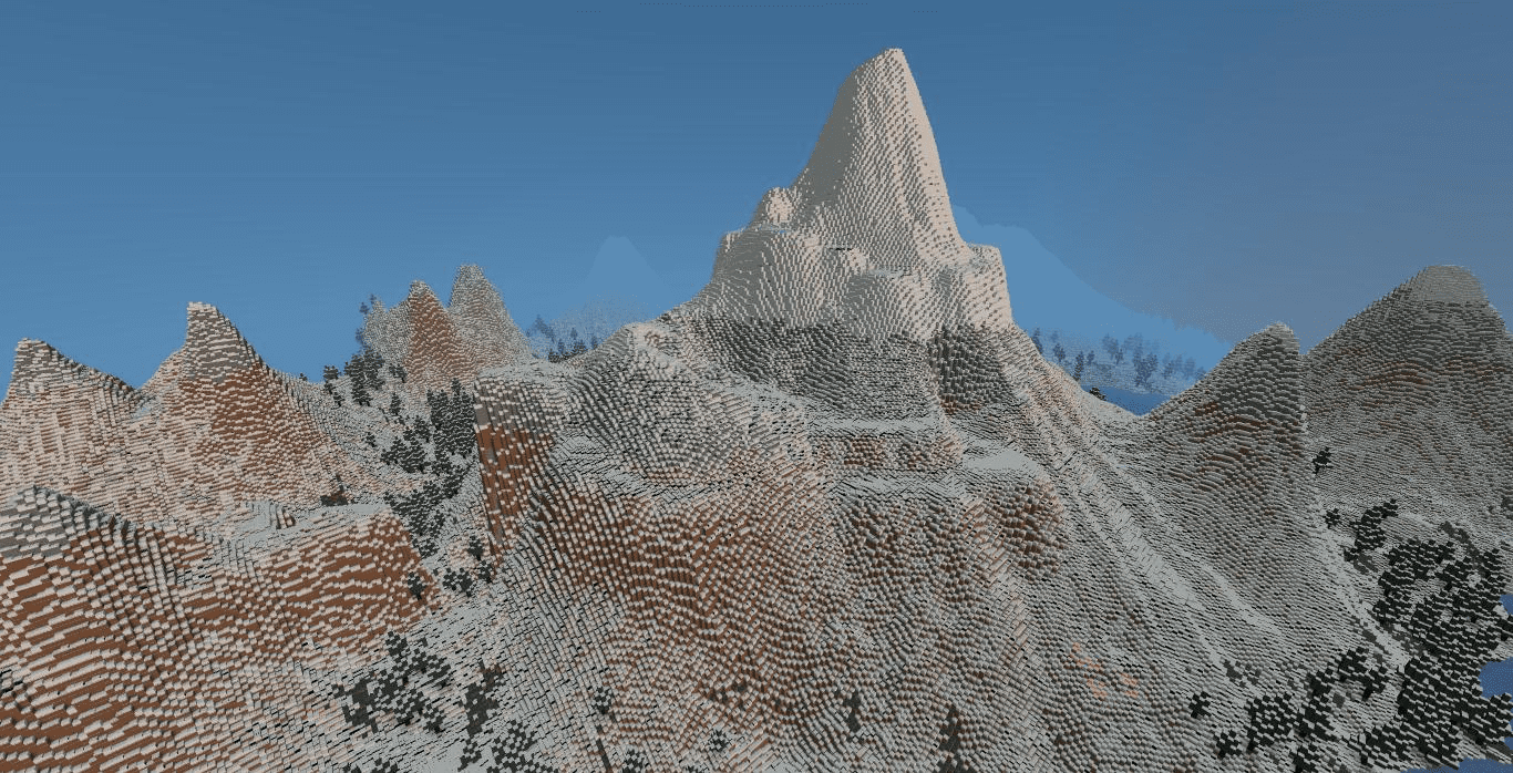 Snowy Mountain Peaks Minecraft
