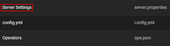 Minecraft Server Settings