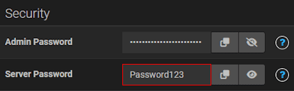 Palworld Server Password