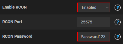 Minecraft Server RCON Setup