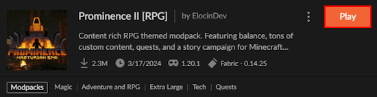 Prominence II Modpack