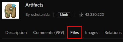 Artifacts CurseForge