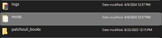 Minecraft Mods Folder