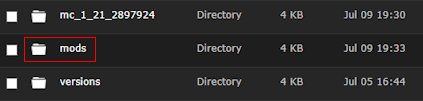 Minecraft Server Mods Folder
