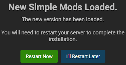 New Simple Mods Server