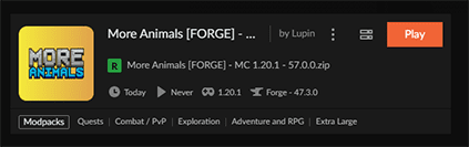 More Animals CurseForge Installation