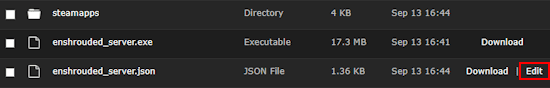Enshrouded Server JSON File